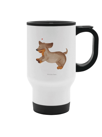 Mr. & Mrs. Panda Trinkbecher Hund Dackel ohne Spruch in Weiß