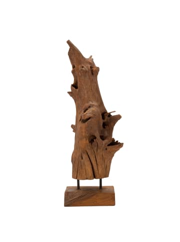 Mauro Ferretti Braune Holzskulptur, 23 x 27 x 64 cm