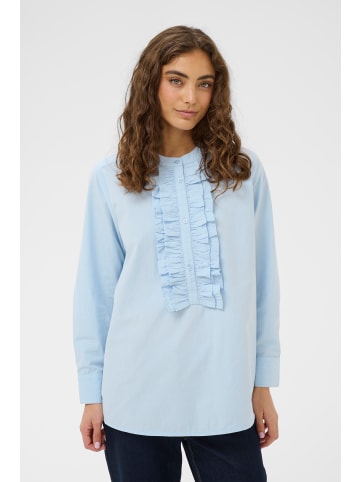 CULTURE Kurzarm-Bluse CUkosy Relaxed fit in Cashmere Blue/Whitecap Stripe
