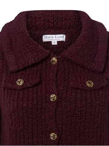Marie Lund Strickjacke in aubergine - 0002