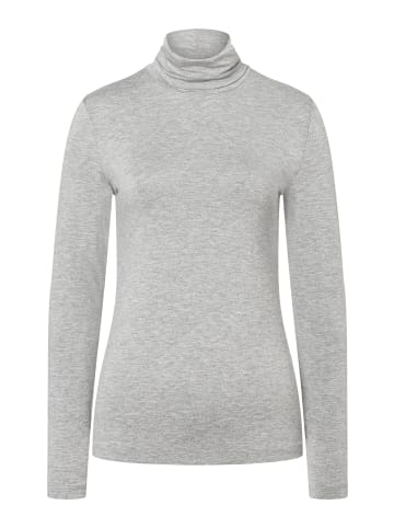 More & More softes Basic-Rollkragenshirt in silvergrey melange