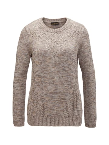 GOLDNER Pullover Pullover mit Glanzgarn in camel / melange