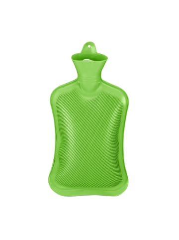 relaxdays Wärmflasche in Grün - 2 Liter