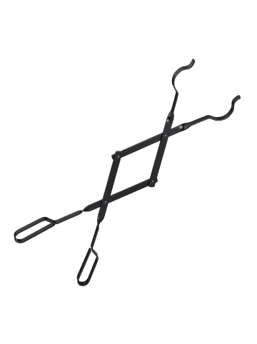 relaxdays 2 x Kaminzange in Schwarz - 66,5 cm