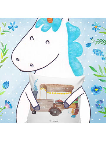 Mr. & Mrs. Panda kissen bedruckt Igel Maronen ohne Spruch in Weiß