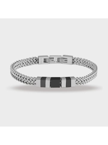 Adeliás Unisex Armband – Panzerarmband aus Edelstahl 21,5 cm in silber