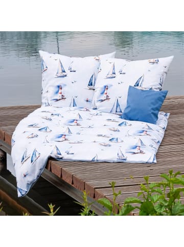 Janine Bettwäsche 42161-02 in mittelmeerblau