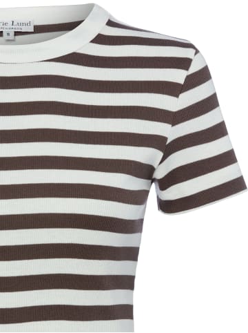 Marie Lund T-Shirt in ecru schoko - 0001