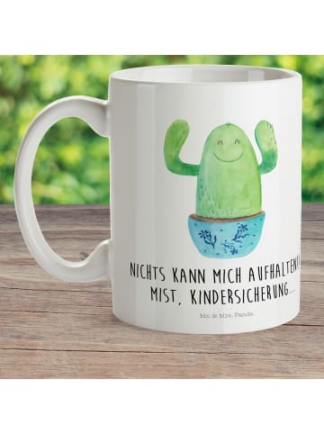 Mr. & Mrs. Panda Trinklernbecher Kaktus Happy mit Spruch in Weiß