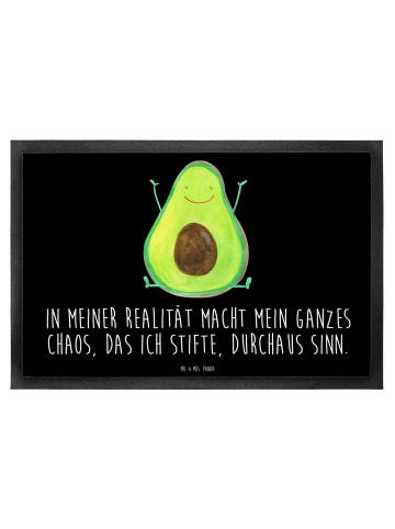 Mr. & Mrs. Panda Schmutzfangmatte Avocado Glücklich mit Spruch in Schwarz