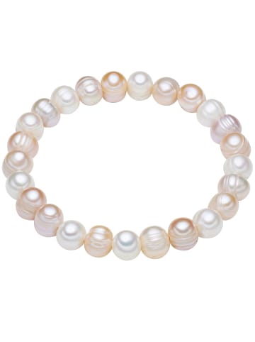 Lulu & Jane Armband aus Süßwasser-Zuchtperlen mit potato Perlen in multicolor