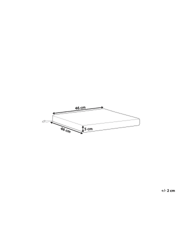 Beliani Auflagen SASSARI PREMIUM in Grau - (W) 46 x (H) 5 x (L) 46 cm