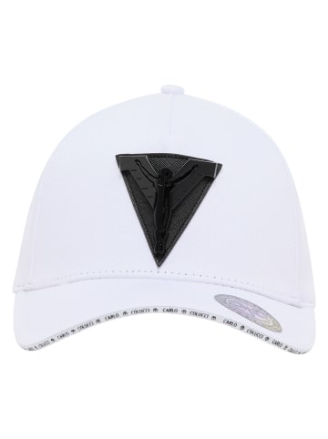 Carlo Colucci Baseball Cap Colzani in Weiß