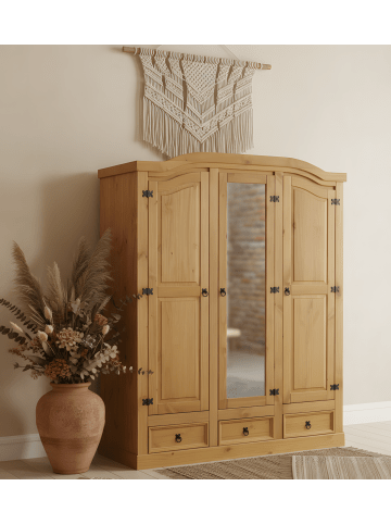 ebuy24 Kleiderschrank New Mexico Braun 157 x 57 cm