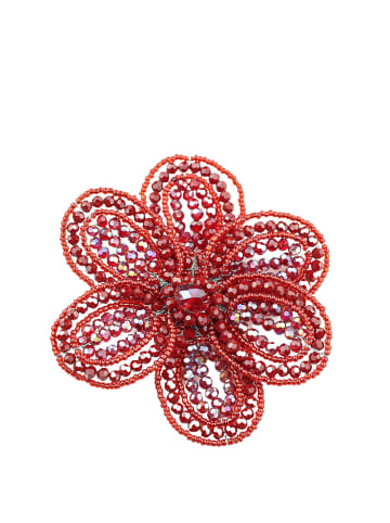 collezione alessandro Brosche " Blume " in rot