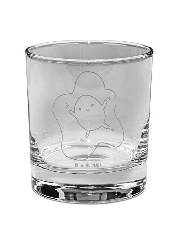 Mr. & Mrs. Panda Whiskey Glas Spiegelei Ei ohne Spruch in Transparent