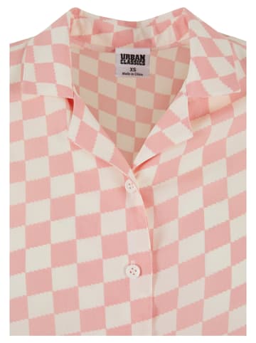 Urban Classics Urban Classics T-Shirts in lemonadepinkcheck
