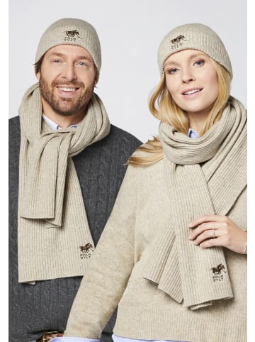 Polo Sylt Strickmütze mit gesticktem Label-Symbol in Sandfarben