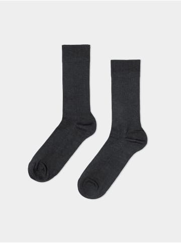 Erlich Textil  Erlich Textil 3 PACK gerippte Socken CASUAL COTTON in schwarz-melange