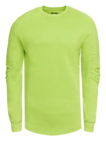 Rusty Neal Biker Sweater in Lime