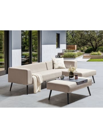 Beliani 2-tlg Sitzgruppe SORRIVOLI in Beige/Grau linksseitig