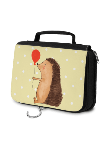 Mr. & Mrs. Panda Schminktasche Igel Luftballon ohne Spruch in Gelb Pastell