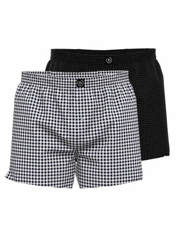 Bugatti Web-Boxershorts 2er Pack in Schwarz