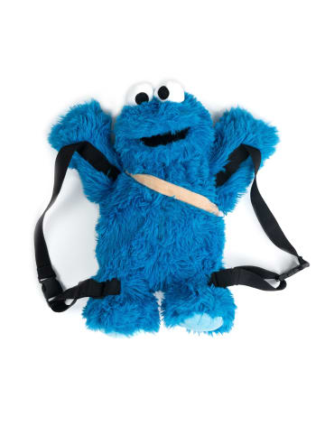 Sesamstraße Sesamstraße Krümelmonster 3D Plüsch Rucksack 38 cm in blau