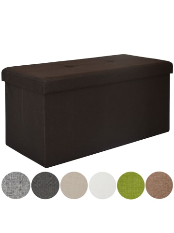 DuneDesign Sitzbank mit Trennwand 76x38x38 cm faltbar Braun braun