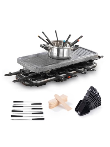 Gourmetmaxx GOURMETmaxx Raclette- & Fondue-Set GRANITlook - schwarz