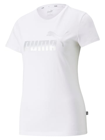 Puma T-Shirt 'Essentials+' in weiß