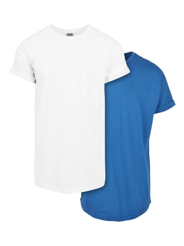 Urban Classics T-Shirt kurzarm in white+sporty blue