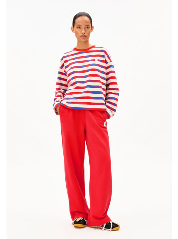 armedangels Sweatshirt Frankaa in ecru rot - 0001