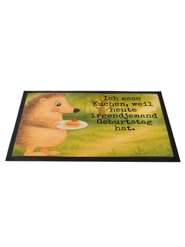 Mr. & Mrs. Panda Türvorleger Igel Kuchenstück Design mit Spruch in Weiß