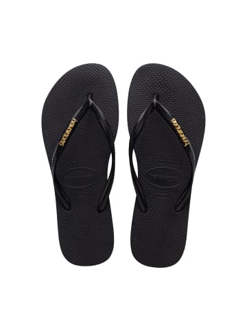Havaianas Schlupfflip-Flop Slim Logo Metallic Schwarz