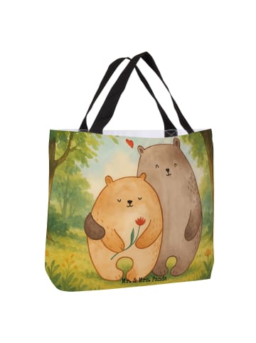 Mr. & Mrs. Panda Shopper Tasche Bären Liebe Design ohne Spruch in Weiß