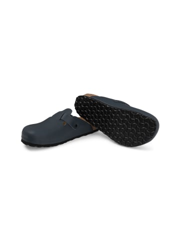 VITAFORM Vollrindleder Clogs in blau