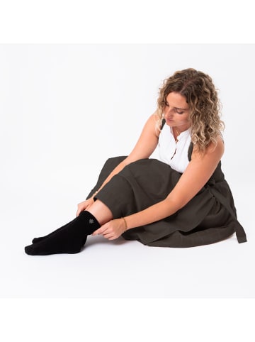 Occulto Kurze Trachtensocken Edelweiss in Schwarz