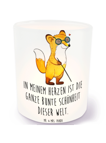 Mr. & Mrs. Panda Windlicht Fuchs Blindheit mit Spruch in Transparent