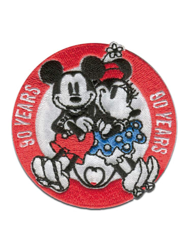 Disney Mickey Mouse & Minnie 90 JahreApplikation Bügelbild inRot