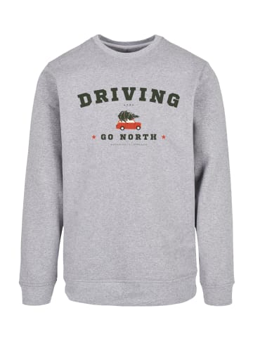 F4NT4STIC Sweatshirt Driving Home Weihnachten in grau meliert