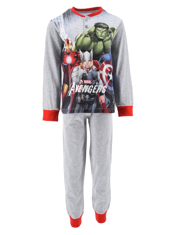 Avengers Schlafanzug Iron Man Thor Hulk Captain America Pyjama in Grau