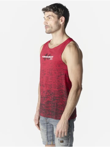 KOROSHI Herren Ã¤rmelloses t-shirt aus baumwolle in rot