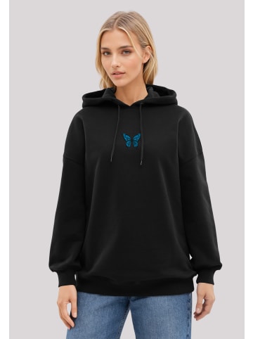 F4NT4STIC Hoodie Schmetterling bestickt in schwarz