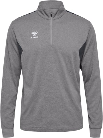 Hummel Hummel Halbreißverschluss Sweatshirt Hmlauthentic Herren in GREY MELANGE
