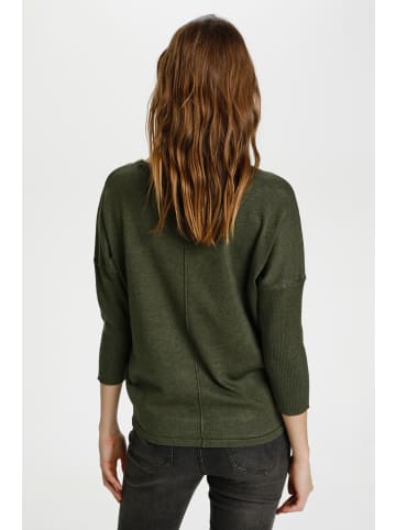 SAINT TROPEZ Strickpullover A2561, Casual fit in Army Green Melange