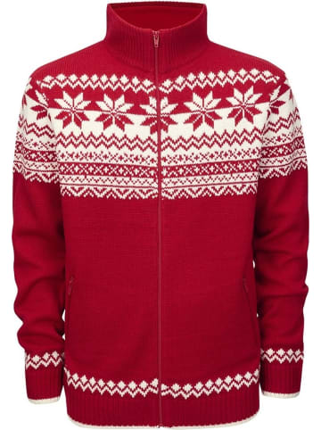 Strickjacke / Cardigan "Norwegian Cardigan" in Rot