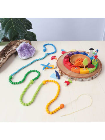 Grimm's 480 Kleine Holzperlen ab 1 Jahr in bunt