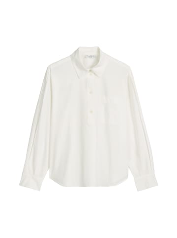 Marc O'Polo DENIM Bluse im Polo-Stil relaxed in Silky White