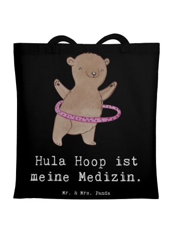 Mr. & Mrs. Panda Tragetasche Bär Hula Hoop mit Spruch in Schwarz